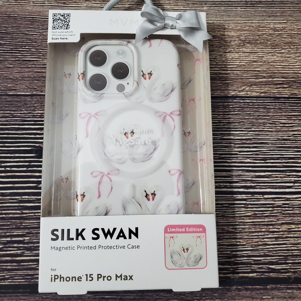 Limited Edition Swan iPhone 15 Pro Max Protective Case Swan Bow Pink New Sealed - Picture 1 of 6